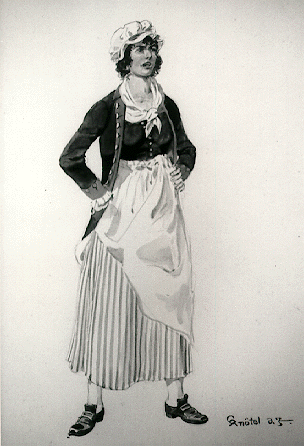 Captain Molly, from a water color by Herbert Knotel, Courtesy of West Point Museum, United States Military Academy, West Point, New York and David Meschutt, Curator of Art, West Point Museum.