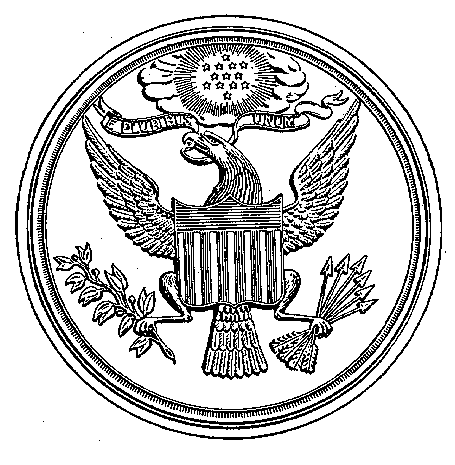 Figure 3: The eagle in the Great Seal of the 1840's came very close to the permanent version now in use.