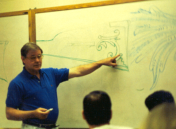 Wallace Gusler presented an intensive class on  design and drawing for the American longrifle.
